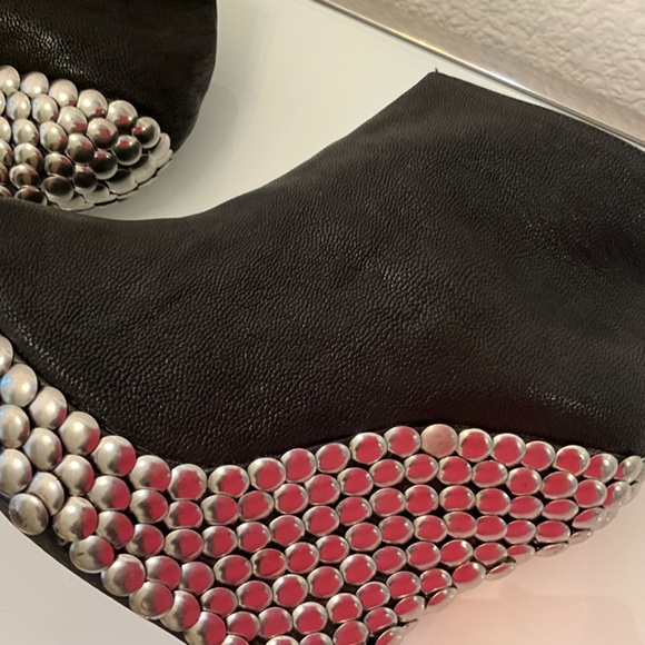 JEFFERY CAMPBELL HAVANA LAST WEDGE STUDDED PEEP TOE BOOTE 7.5 ♥️😍 - Picture 8 of 16